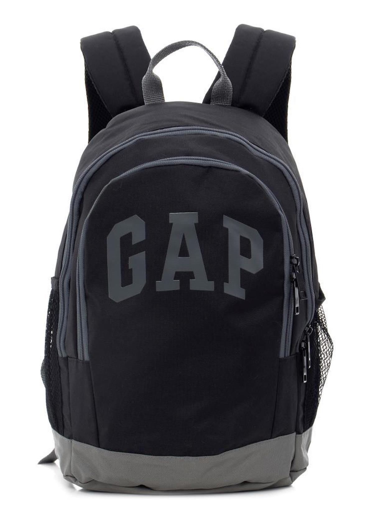 Gap 2 Gözlü Gri-Siyah Lise-Üniversite Unisex Sırt Çantası