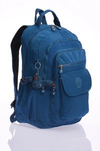 Celonia 8803 Su Geçirmez 6 Gözlü Mavi Lise-Üniversite Unisex Sırt Çantası