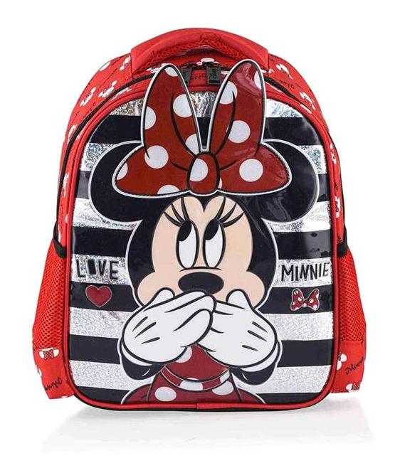 Frocx 41279 Minnie Mouse Disney Su Geçirmez Tek Gözlü Kırmızı Anaokulu Kız Çocuk Sırt Çantası