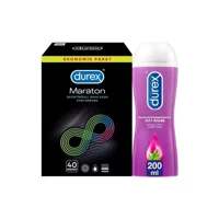 Durex Maraton Geciktiricili Prezervatif 40'lı+Durex Aloe Vera Masaj Jeli 200 ml
