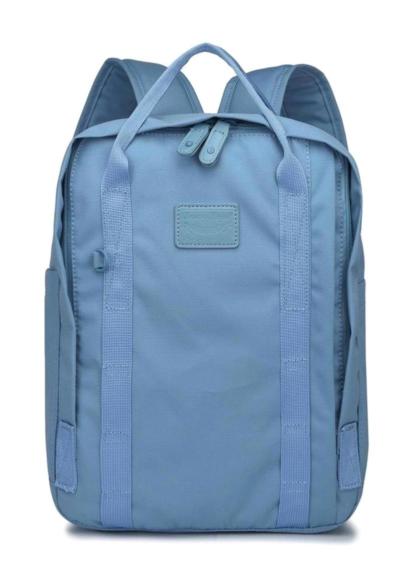 Smart Bags 3190 Su Geçirmez 2 Gözlü Mavi Lise-Üniversite Unisex Sırt Çantası