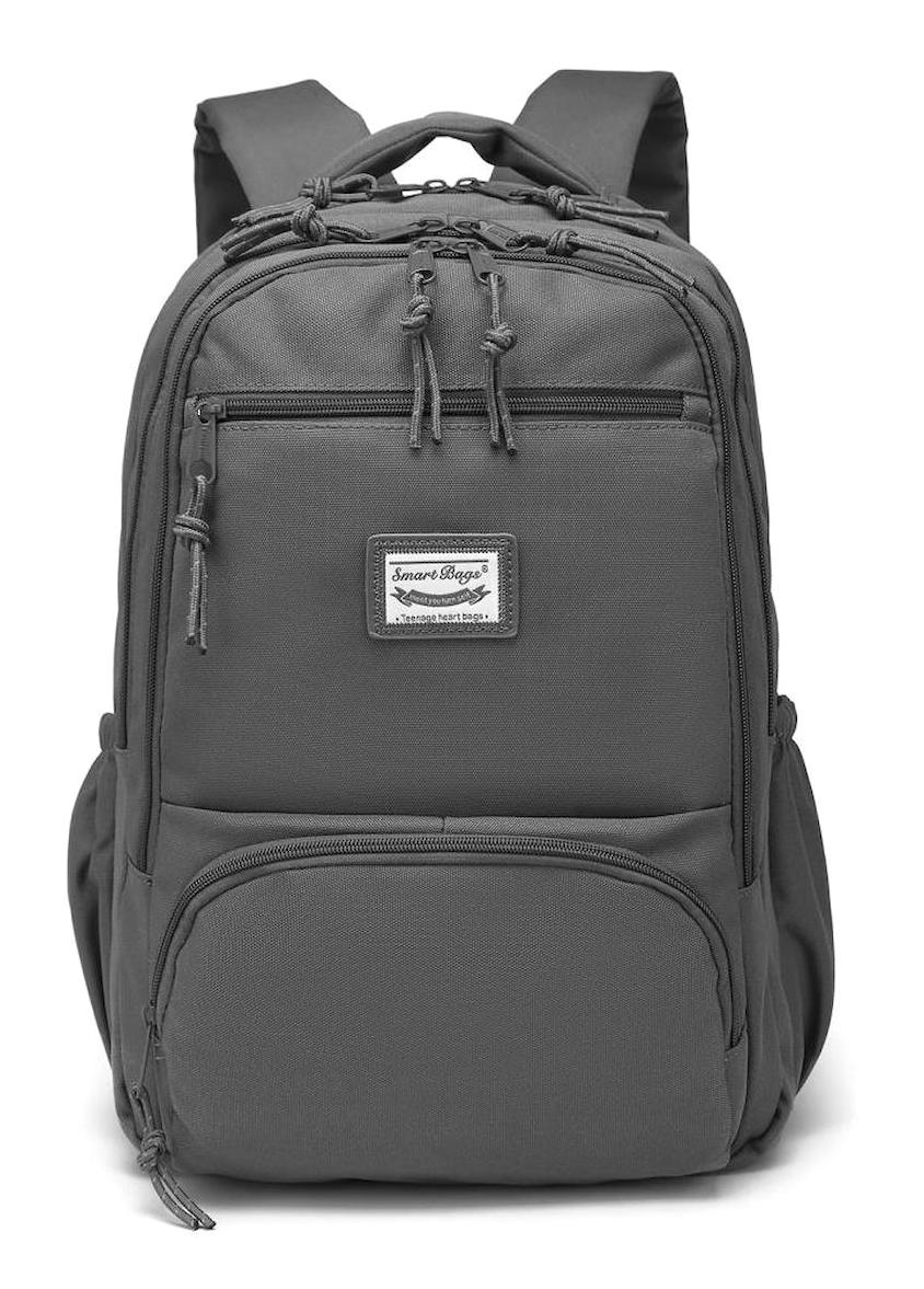 Smart Bags 3196 Çok Gözlü Antrasit Lise-Üniversite Kız Çocuk Sırt Çantası