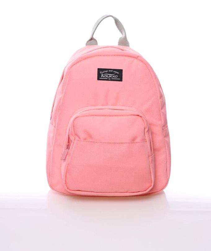 Kaukko K1266 2 Gözlü Pembe Lise-Üniversite Kadın Sırt Çantası