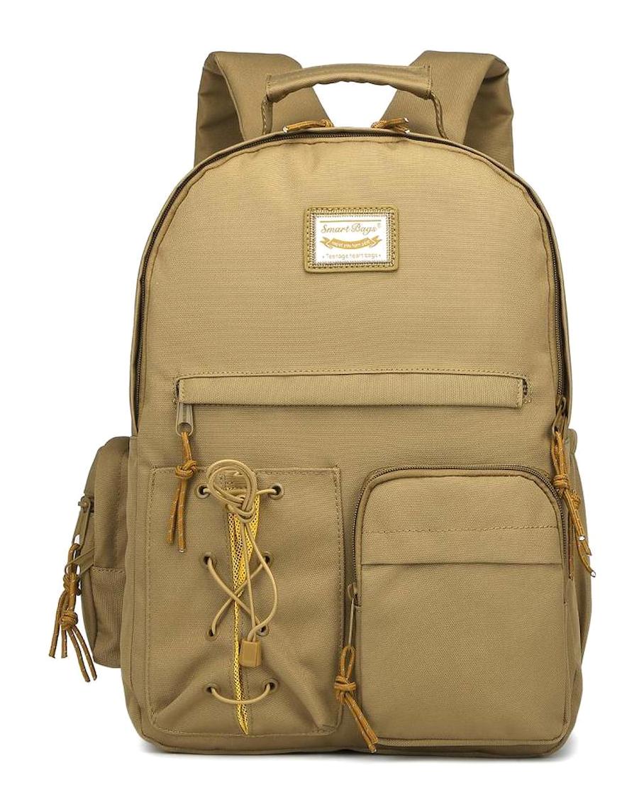 Smart Bags 3205 Çok Gözlü Kahverengi Lise-Üniversite Unisex Sırt Çantası