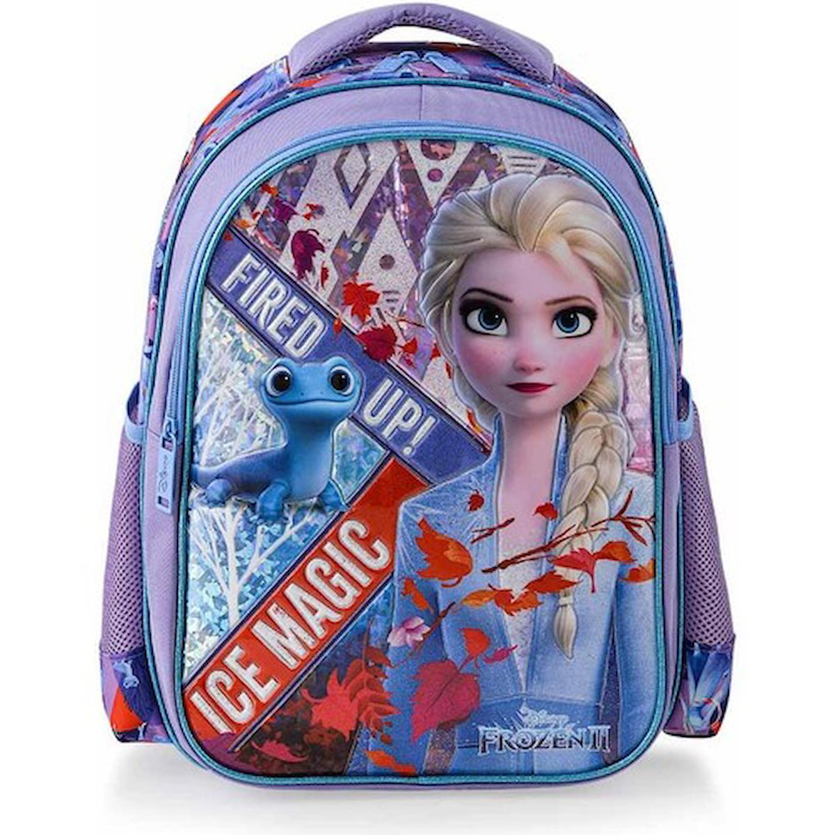 Frocx OTTO-48007 Elsa Frozen 4 Gözlü Mor İlkokul Kız Çocuk Sırt Çantası