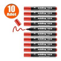 Edding 103 10 Adet Doldurulabilir Silinmeyen Kırmızı Tahta Kalemi
