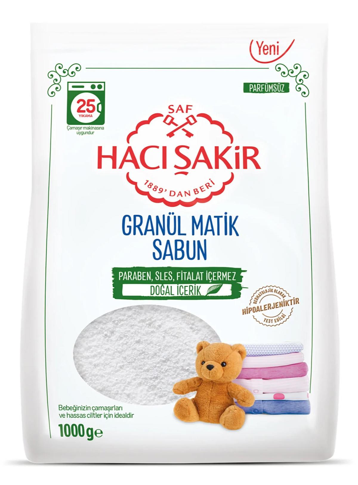 Hacı Şakir Organik Hipoalerjenik 3x1000 ml Granül Çamaşır Sabunu