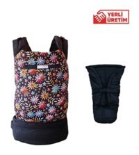 Solomombaby Bahar Çiçekleri Bel Destekli Beyaz Sling