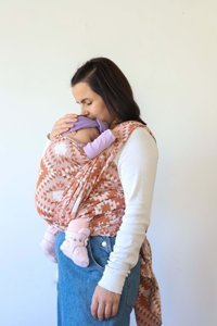 ZuBu Wrap Sling Cube Beyaz-Kahverengi Halka Sling
