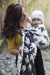 Huggyberry Bel Destekli Beyaz-Siyah Sling