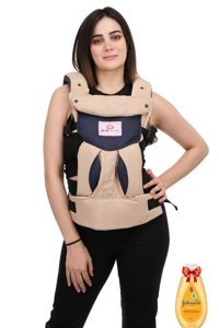 Momella Baby 520 Bel Destekli Bej-Lacivert Sling
