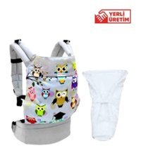 Solomombaby Neşeli Baykuşlar Bel Destekli Beyaz Sling