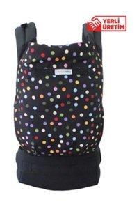 Solomombaby Puantiyeli Bel Destekli Siyah Sling