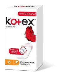 Kotex Lightdays Parfümsüz Organik 34'lü Normal Günlük Ped