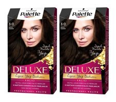 Palette Deluxe 3-0 Koyu Kahve Amonyaksız Krem Saç Boyası 2x60 ml