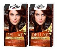 Palette Deluxe 5-680 Altın Kestane Amonyaksız Krem Saç Boyası 2x60 ml