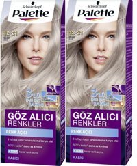 Palette Göz Alıcı Renkler 12-21 Açık Gümüş Sarısı Krem Saç Boyası 2x50 ml