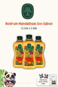 Eyüp Sabri Tuncer Bodrum Mandalinası Alkolsüz Vegan Parabensiz Organik Nemlendiricili 3'lü 1.5 lt Sıvı Sabun