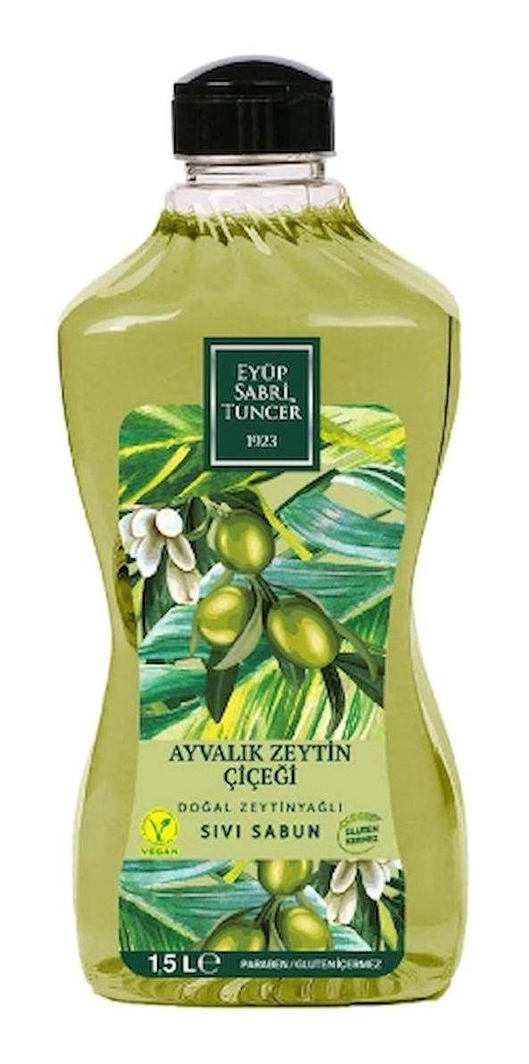 Eyüp Sabri Tuncer Ayvalık Zeytin Çiçeği Alkolsüz Vegan Parabensiz Nemlendiricili 24'lü 1.5 lt Sıvı Sabun