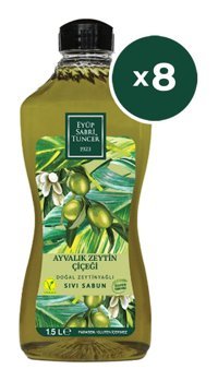 Eyüp Sabri Tuncer Ayvalık Zeytin Çiçeği Alkolsüz Vegan Parabensiz Organik Nemlendiricili 8'li 1.5 lt Sıvı Sabun