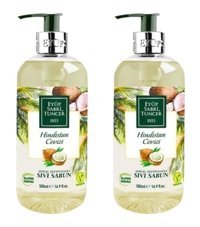 Eyüp Sabri Tuncer Hindistan Cevizli Alkolsüz Vegan Parabensiz Organik Nemlendiricili 2'li 500 ml Sıvı Sabun
