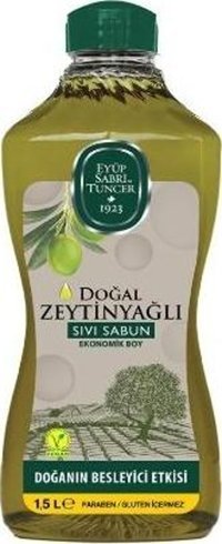 Eyüp Sabri Tuncer Zeytinyağlı Alkolsüz Vegan Parabensiz Organik Nemlendiricili 2'li 1.5 lt Sıvı Sabun