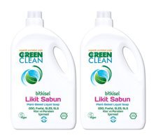 Green Clean Portakal Yağlı Alkolsüz Vegan Parabensiz Organik Nemlendiricili 2'li 2.75 lt Sıvı Sabun