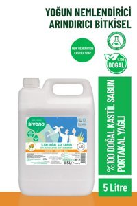 Siveno Pure Naturel Portakal Yağlı Alkolsüz Vegan Parabensiz Organik Nemlendiricili 5 lt Sıvı Sabun