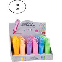Serve Berry Mini 30'lu Pastel Çok Renkli Kesik Uçlu Fosforlu Kalem Seti
