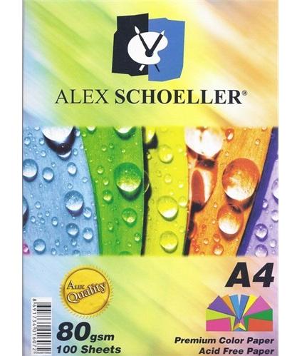Alex Schoeller ALX 621 A4 80 gr 50 Yaprak 1 Top Renkli Fotokopi Kağıdı