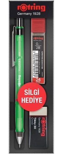 Rotring Visuclick Silgili Plastik Neon Yeşil 0.5 mm Uçlu Versatil Kalem Seti