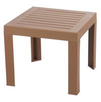 Papatya Kare Plastik 40x40x35 cm Bej Bahçe Masası