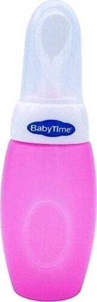 Babytime Plastik 6+ Ay Pembe Kaşık Biberon 225 ml
