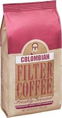 Kurukahveci Mehmet Efendi Sade Kolombiya Arabica Öğütülmüş Filtre Kahve 12x250 gr