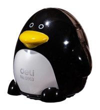 Deli E-0563 Penguen Manuel Plastik Kalemtıraş Pembe