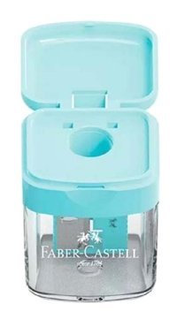Faber-Castell Mini Box Manuel Plastik Kalemtıraş Gri 2 Adet
