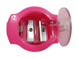 Mikro Kapaklı Manuel Plastik Kalemtıraş Pembe 2 Adet
