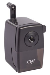 Kraf Kollu Masaüstü Manuel Metal Kalemtıraş Kırmızı