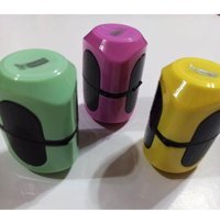Mikro Kapaklı Manuel Plastik Kalemtıraş Kırmızı 3 Adet