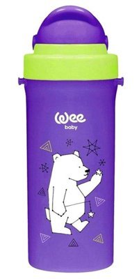 Wee Baby Pipetli Akıtmaz Kulpsuz 6 Ay+ 300 ml Alıştırma Bardağı Mor