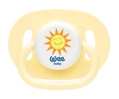 Wee Baby 0-6 Ay Delikli Ortodontik Yenidoğan Kiraz Uçlu Damaklı Plastik Emzik Sarı