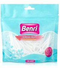 Benri Dental Aromasız Kürdanlı 120 Adet Diş İpi