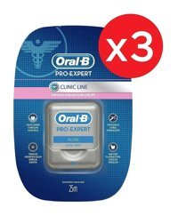 Oral-B Pro Expert Clinic Line Aromasız 25 m 3 Adet Diş İpi