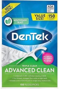Dentek Triple Advanced Clean Nane Aromalı Kürdanlı 150 Adet Diş İpi