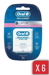 Oral-B Pro Expert Clinic Line Nane Aromalı 25 m 6 Adet Diş İpi