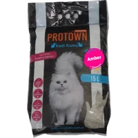 Pro Town Amber Kokulu Topaklanan İnce Taneli Bentonit Kedi Kumu 15 lt