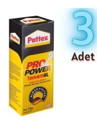 Pattex Pro Power Kokusuz 15 gr 3'lü Jel Hızlı Yapıştırıcı