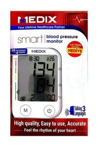 Medix Smart 4 Kullanıcı 30 Ölçüm Hafızalı Konuşan Dijital Koldan Tam Otomatik Tansiyon Aleti