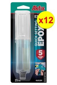 Akfix E340 Kokusuz 25 ml 12'li Jel Hızlı Yapıştırıcı