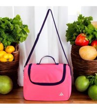 Shopiolog Düz Termoslu Pembe Beslenme Çantası